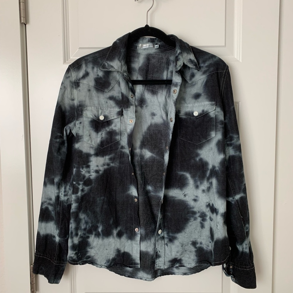 Tie Dye Shirt Jacket